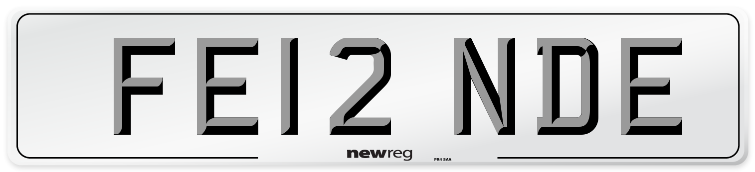 FE12 NDE Number Plate from New Reg